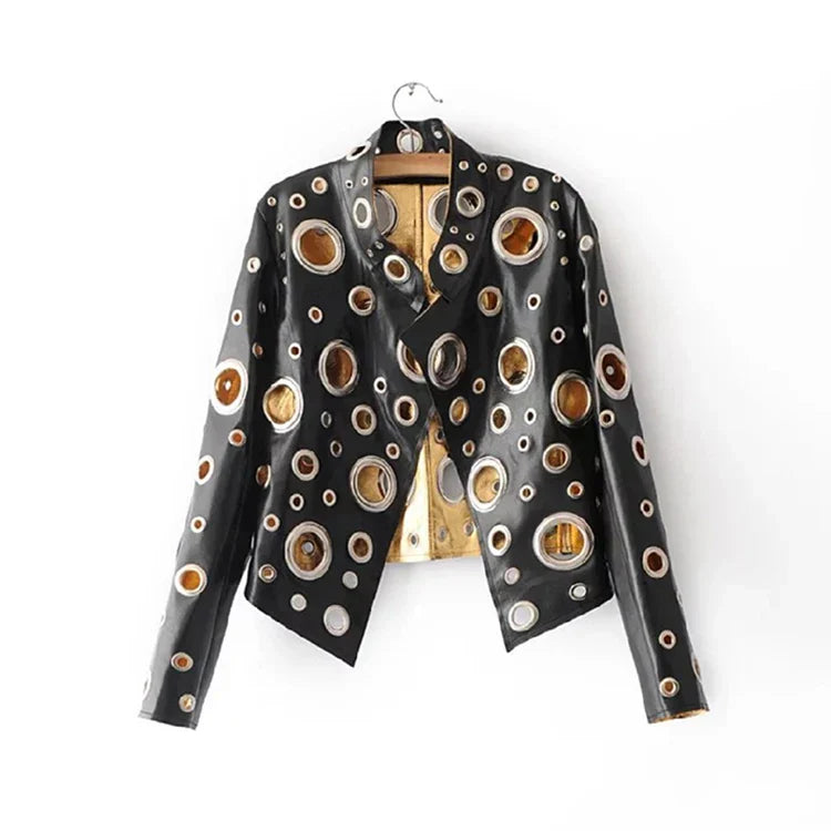 Chic Black Leather Jacket for Women