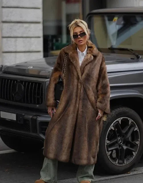 Brown Faux Fur Winter Coat - Limited Edition