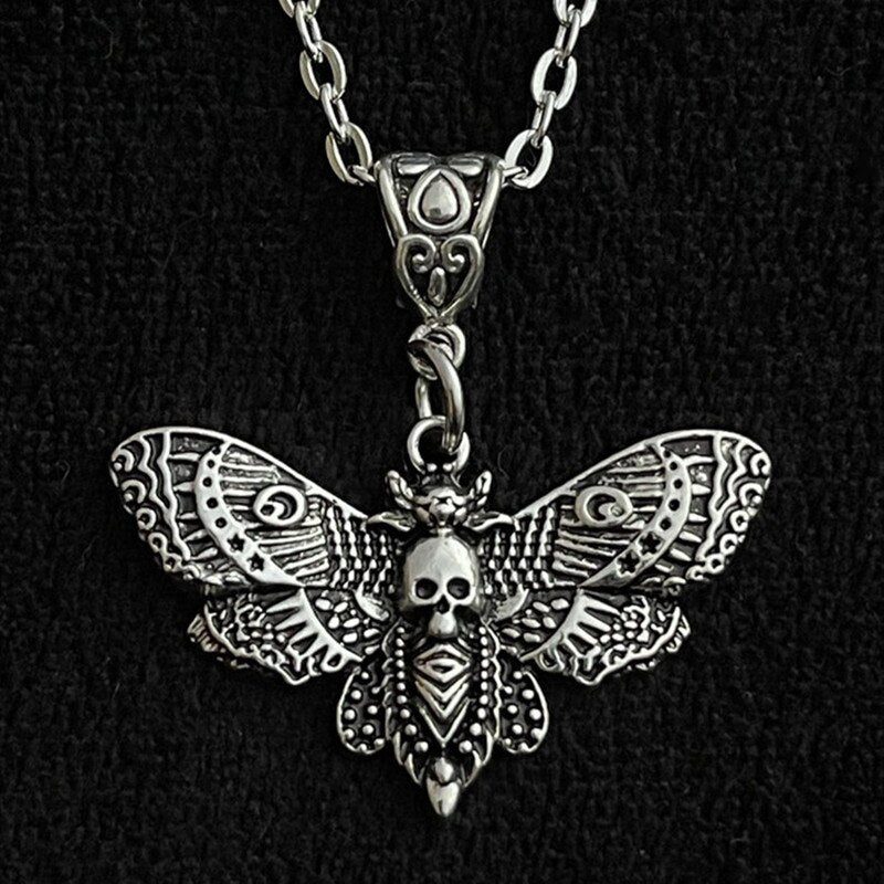 Moth Charm Necklace Premium Alloy 50cm Length
