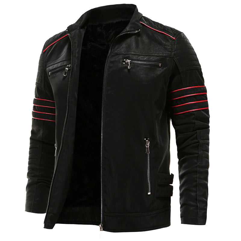 Black Premium Faux Leather Jacket