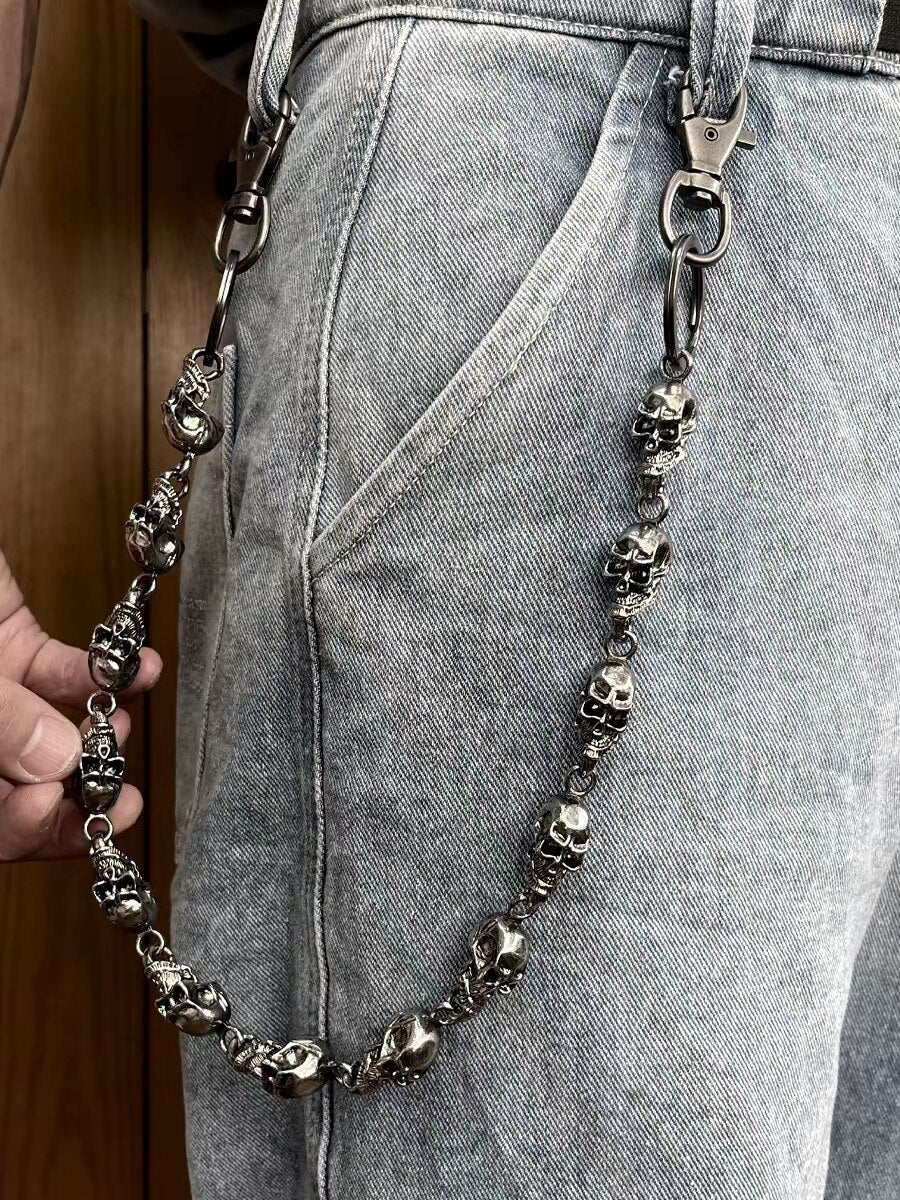 Skull Chain Wallet in Premium Alloy
