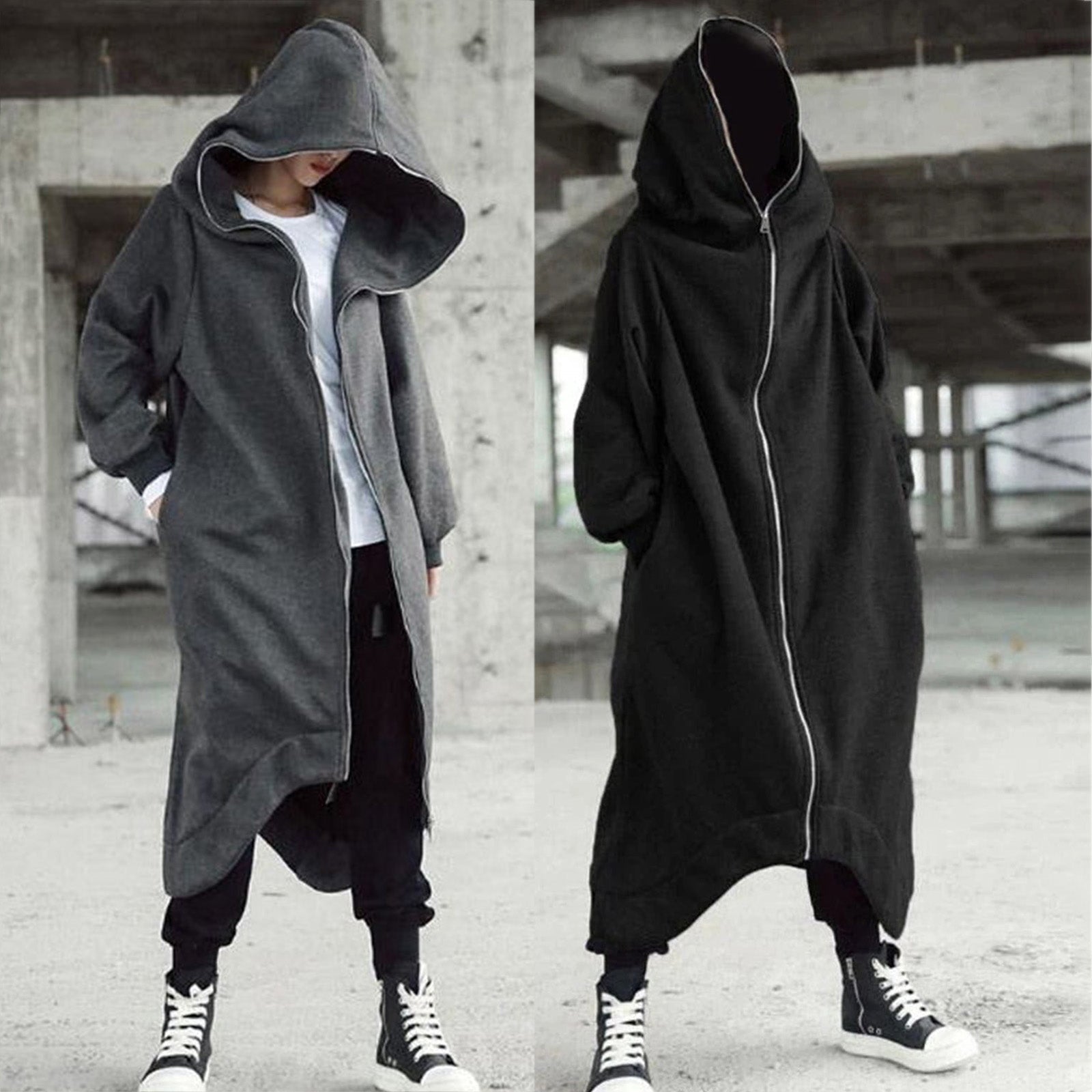 Mens Hooded Coat in Premium Cotton & Polyester Blend