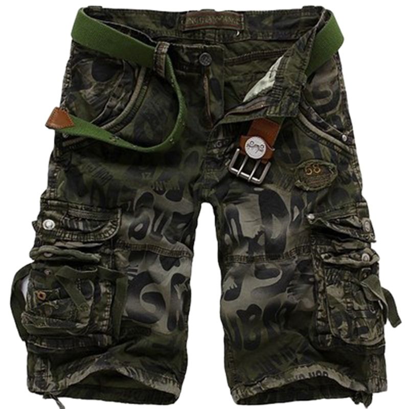 Limited Edition Gothic Camo Cotton-Polyester Blend Shorts