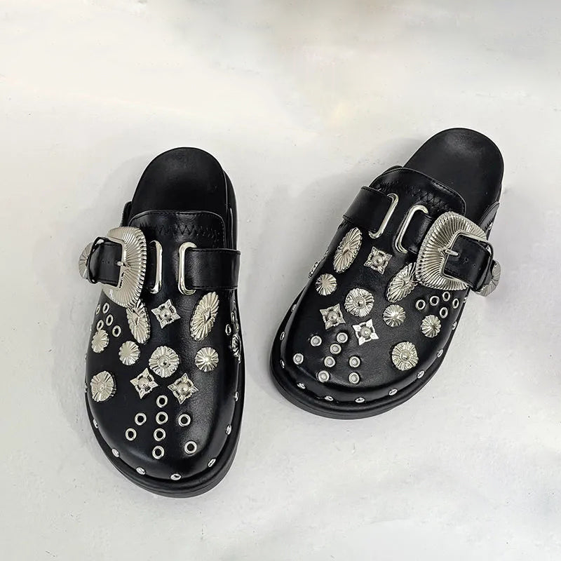 Black Punk Rock Womens Slippers - Limited Edition