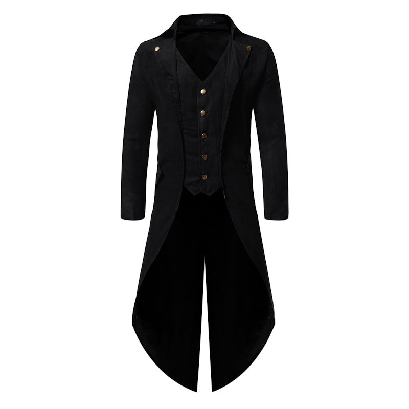 Gothic Style Cotton & Polyester Blend Coat