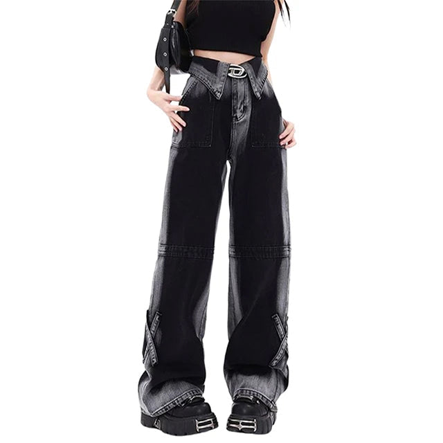 Black Premium Cotton Wide Leg Pants