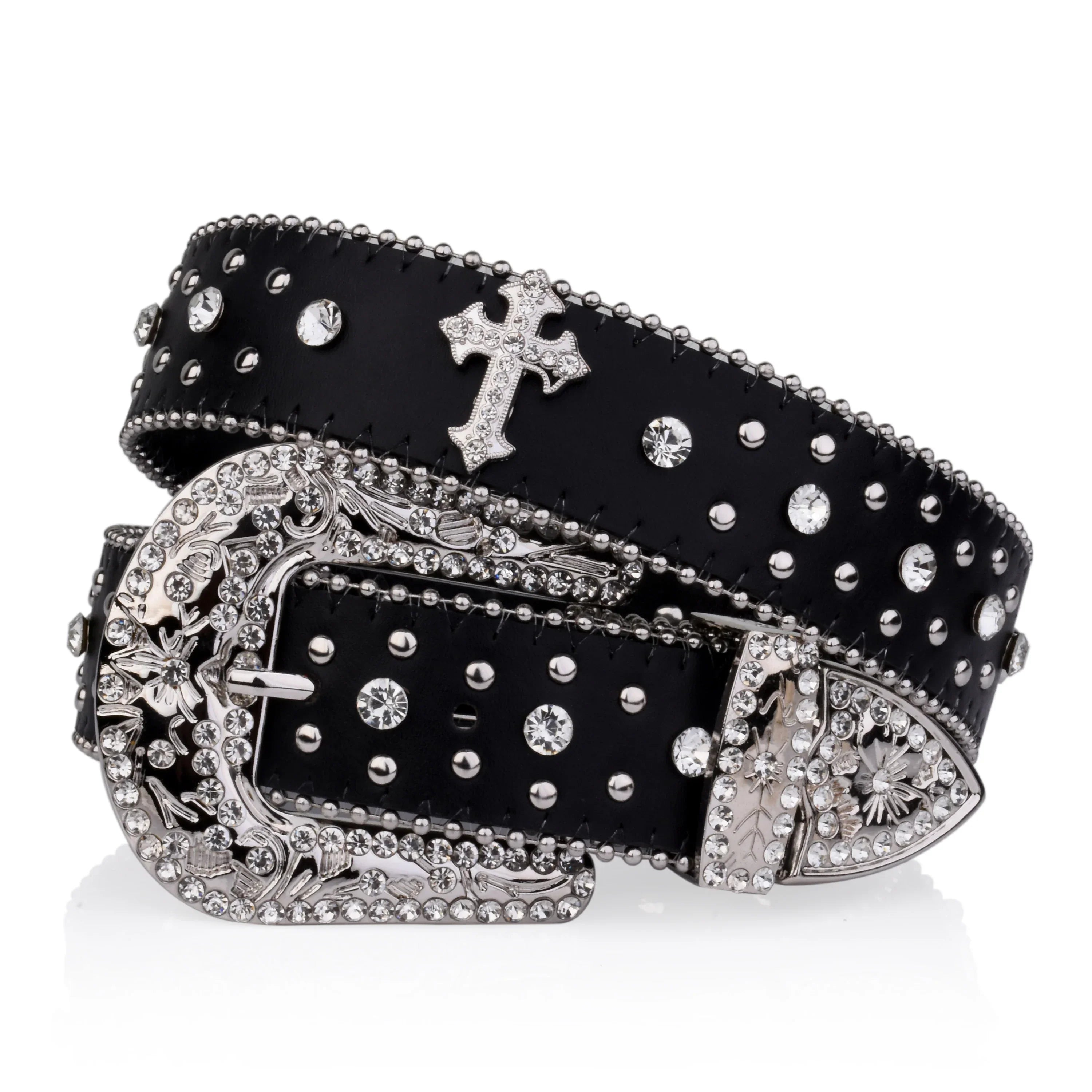 Gothic Premium Faux Leather Belt 3.8cm Width