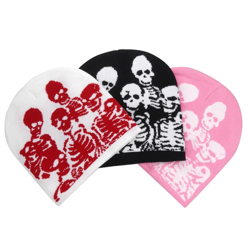 Premium Cotton Blend Skull Beanie Hat