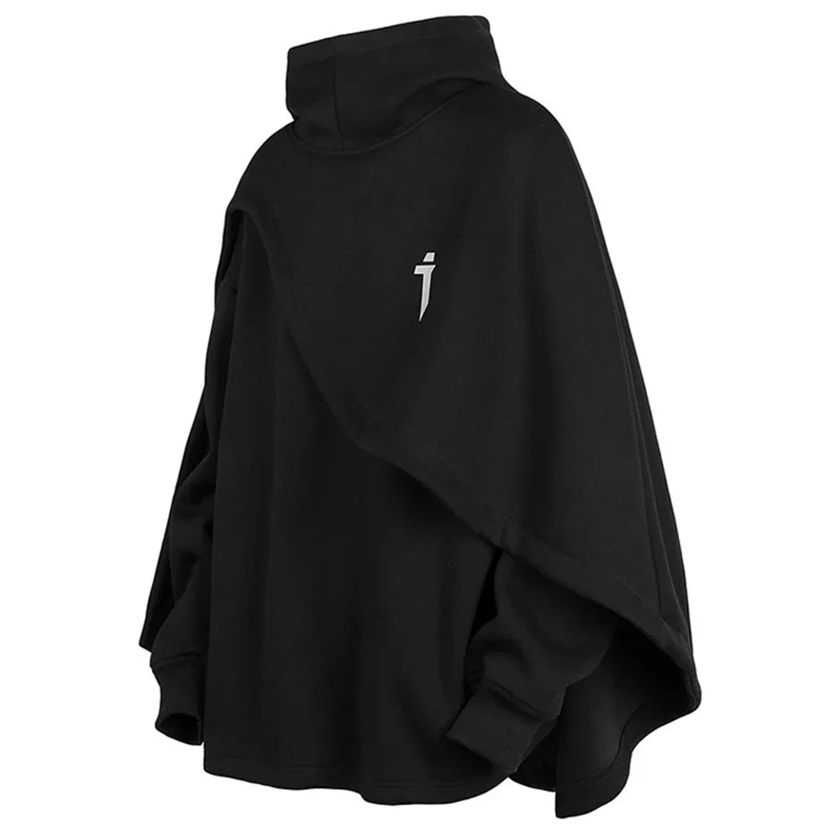 Premium Hooded Cloak in Black & Gray | Unisex Fashion