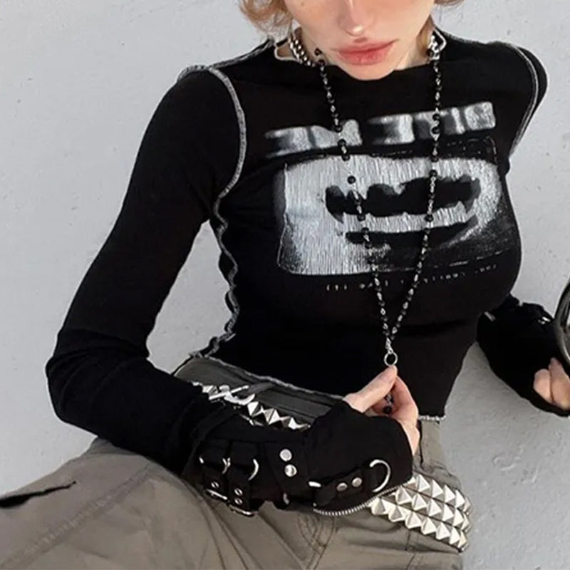 Chic Black Womens Cotton Polyester Blend Top