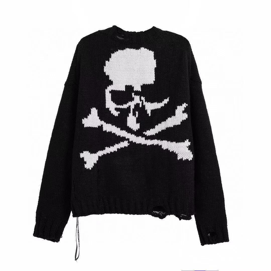Premium Skull Print Unisex Cotton Wool Sweater