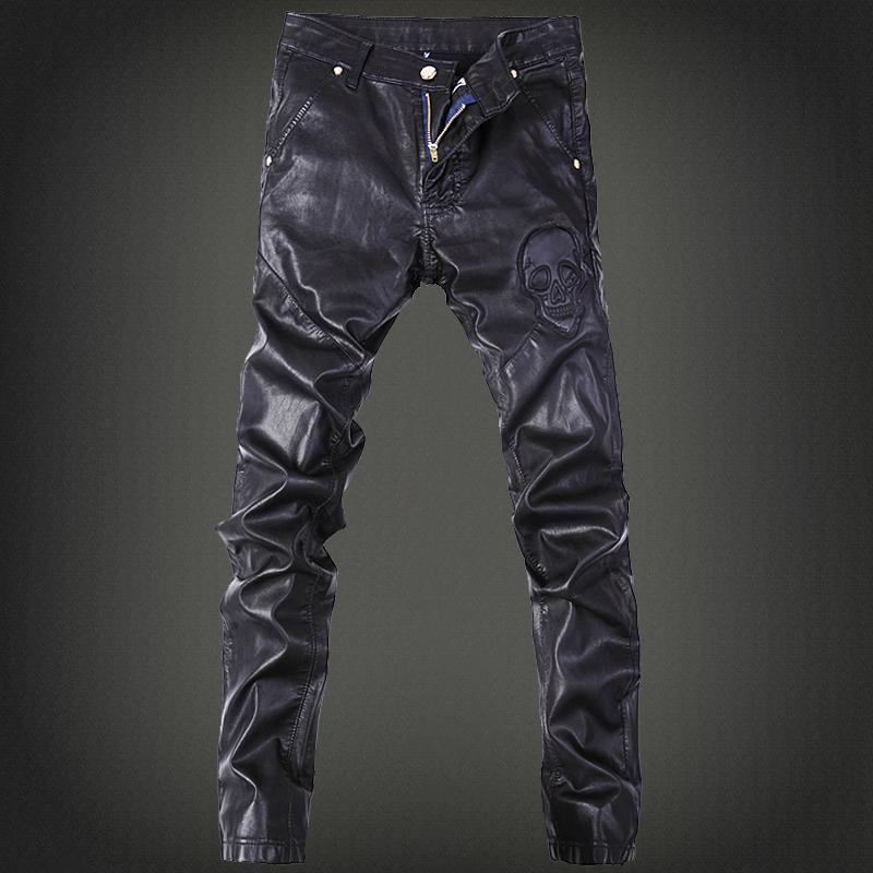 Skull Print Cotton Broadcloth Pants