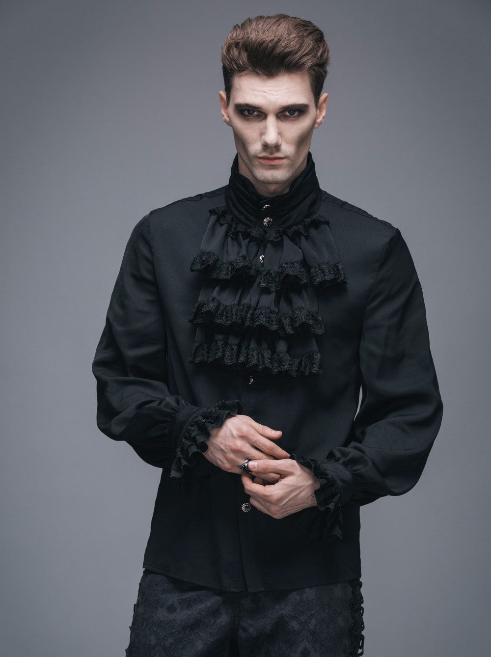 Vampire Style Ruffled Medieval Shirt