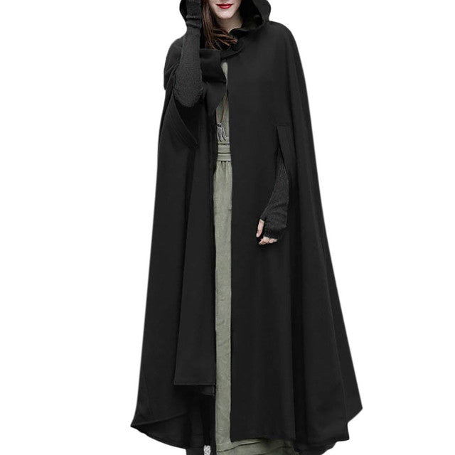 Womens Stylish Hooded Cloak - Premium Cotton Blend