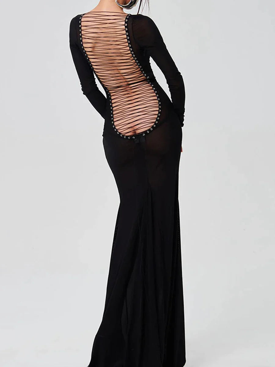 Elegant Black Womens Dress with Premium Cotton Blend