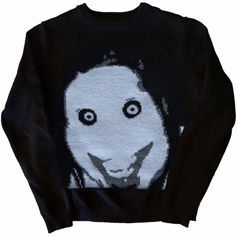 Black Retro Pullover for Men Refined Style