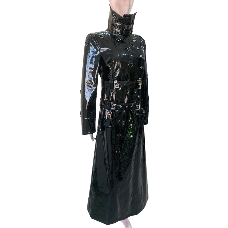 Chic Black Faux Leather Womens Jacket