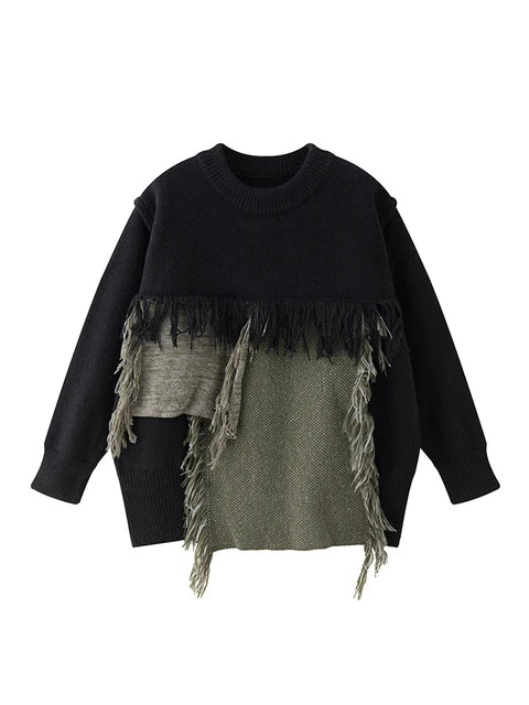 Black Knitted Jumper Premium Cotton Polyester Blend Women