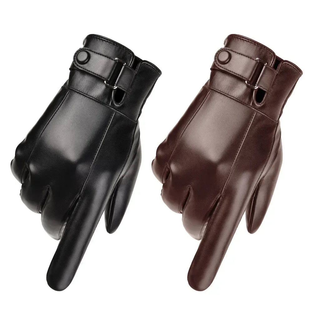 Mens Black Leather Gloves - Limited Edition