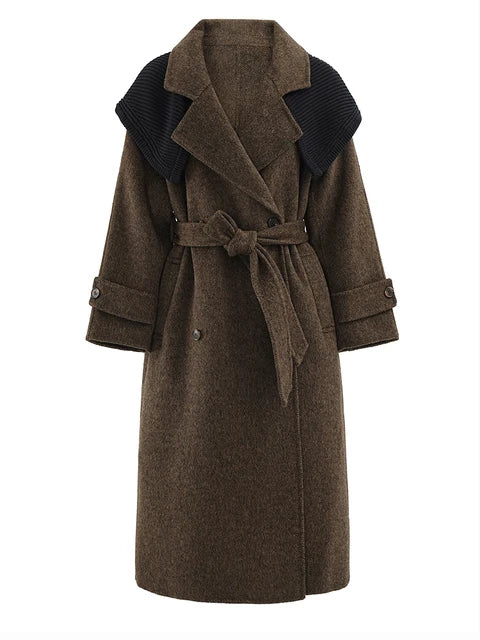 Classic Brown Wool Blend Womens Jacket