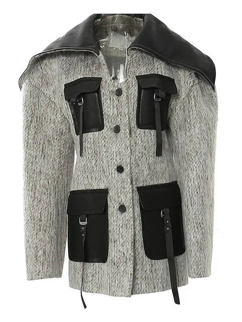 Gray Woolen Jacket for Women - Limited Edition