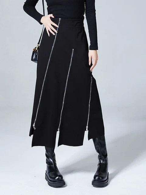 Limited Edition Gothic Style Cotton Polyester Blend Skirt