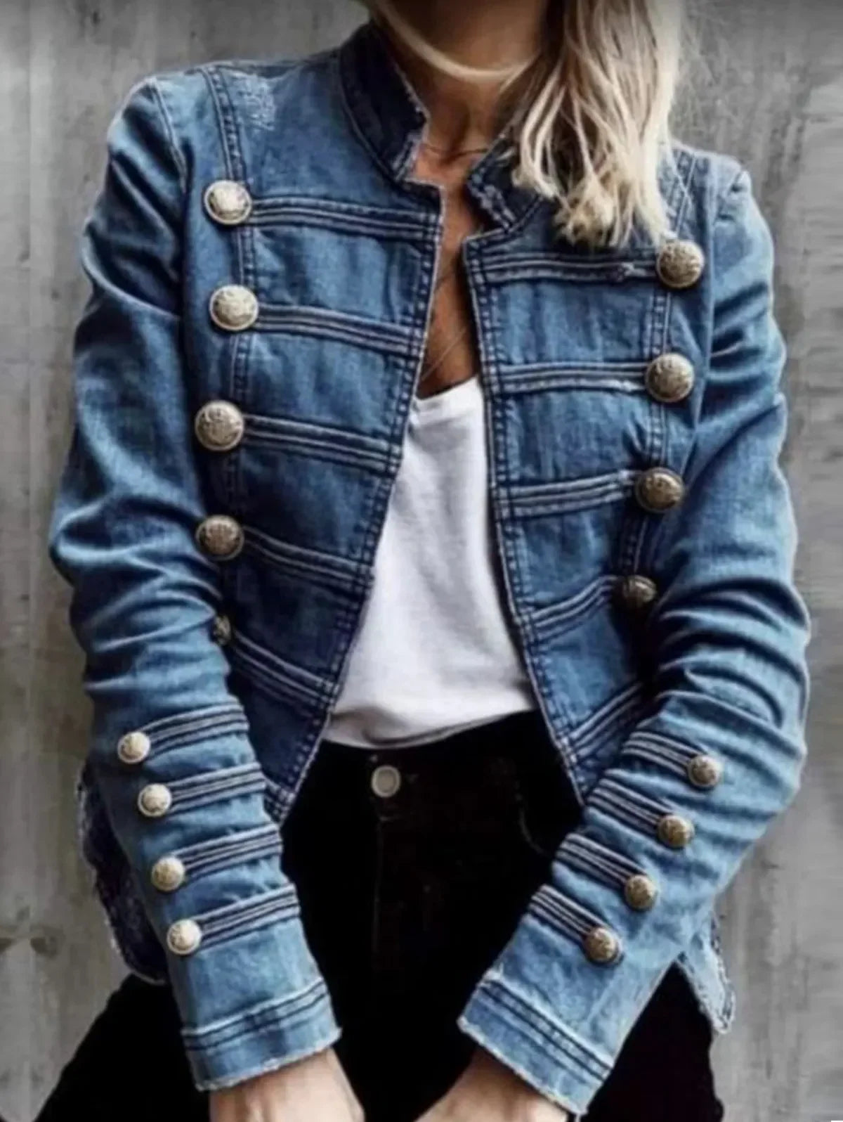 Blue Denim Jacket - Womens Vintage Style