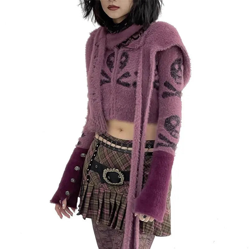 Purple Cotton Blend Womens Sweater Size S, M, L