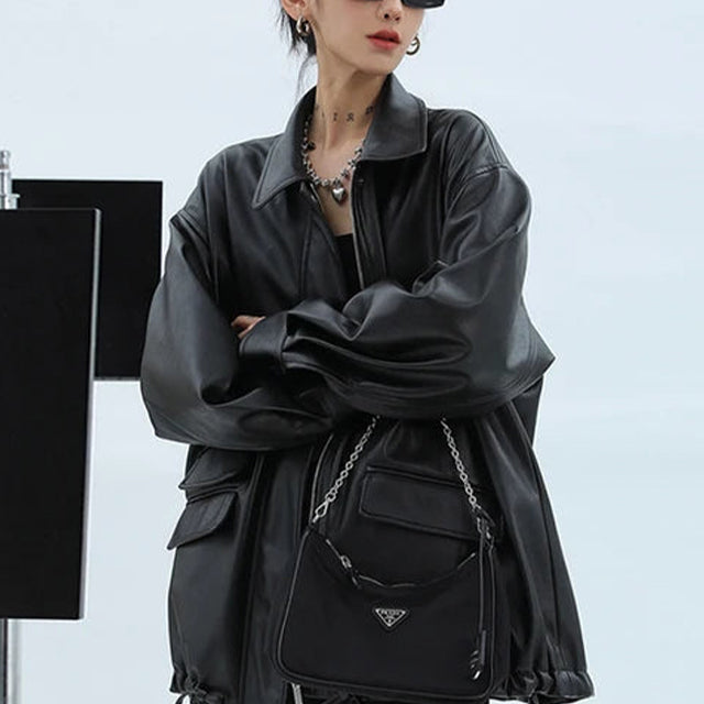 Stylish Faux Leather Womens Jacket - Limited Edition
