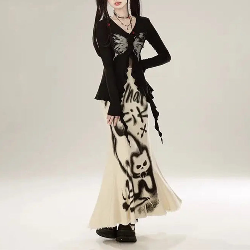 Chic Limited Edition Punk Skirt in Beige