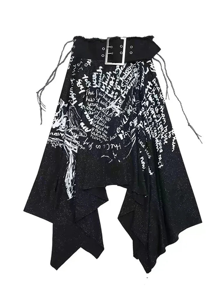 Limited Edition Cotton & Polyester Blend Womens Midi Skirt