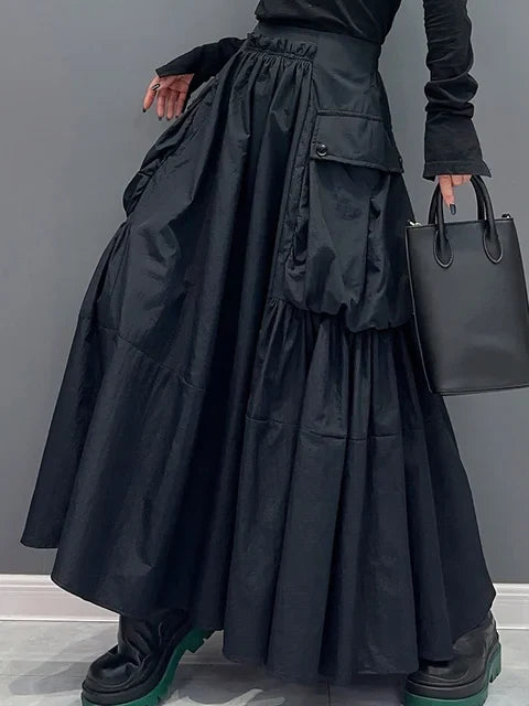 Premium Black Womens Casual Skirt - One Size