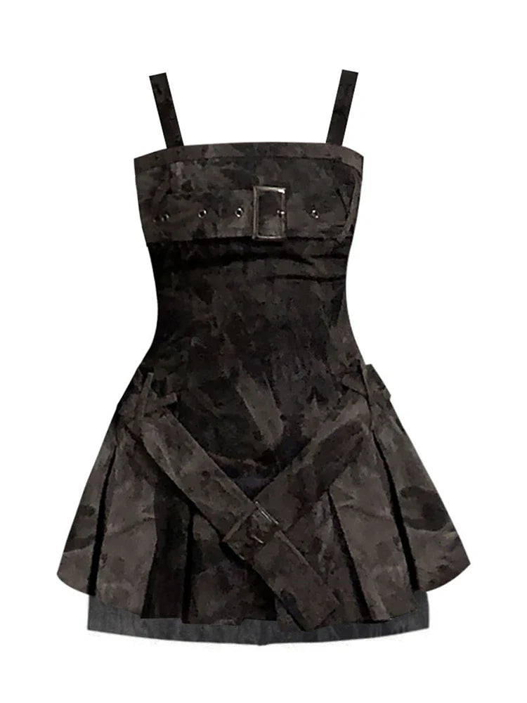 Vintage Gothic Style Womens Black Dress