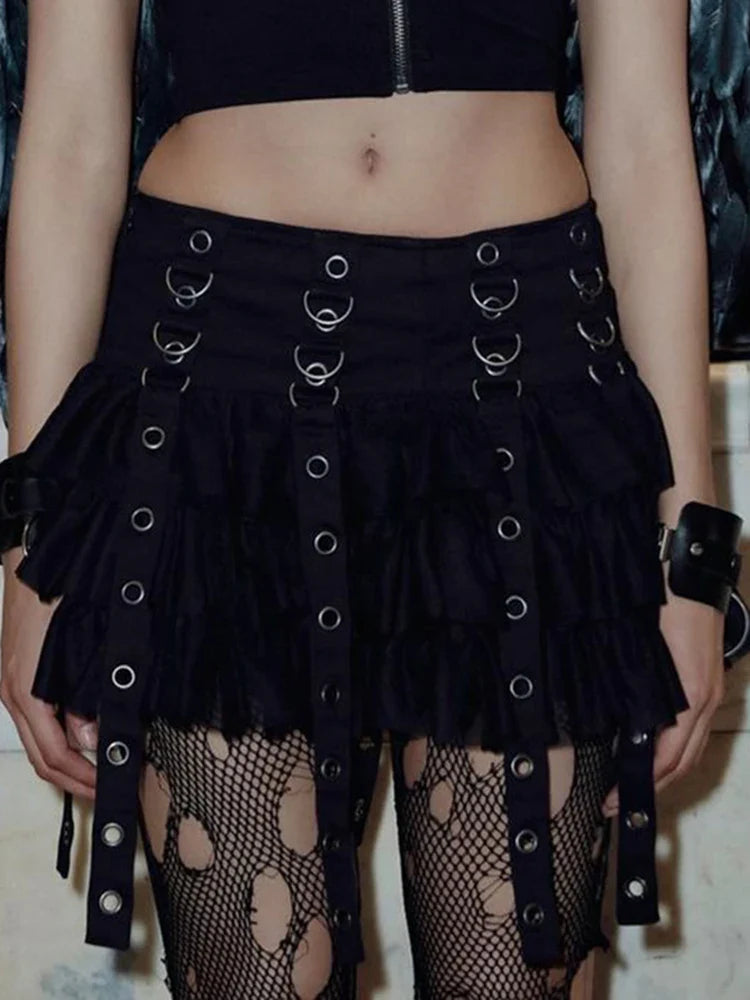 Black Gothic Style Womens Skirt