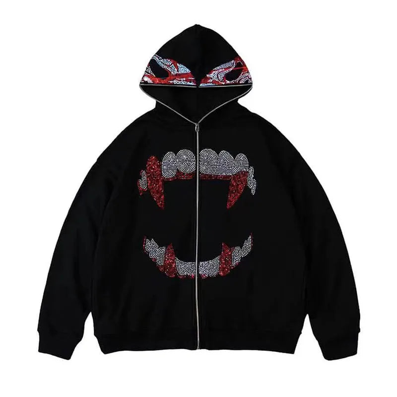 Black Hooded Sweatshirt Womens Premium Cotton-Poly Blend