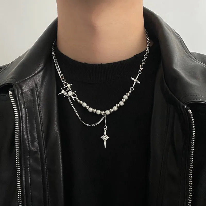 Premium Titanium Steel Zircon Unisex Necklace - Limited Edition