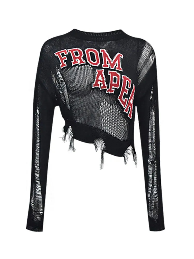 Vintage Black Pullover for Women: Premium Cotton Blend