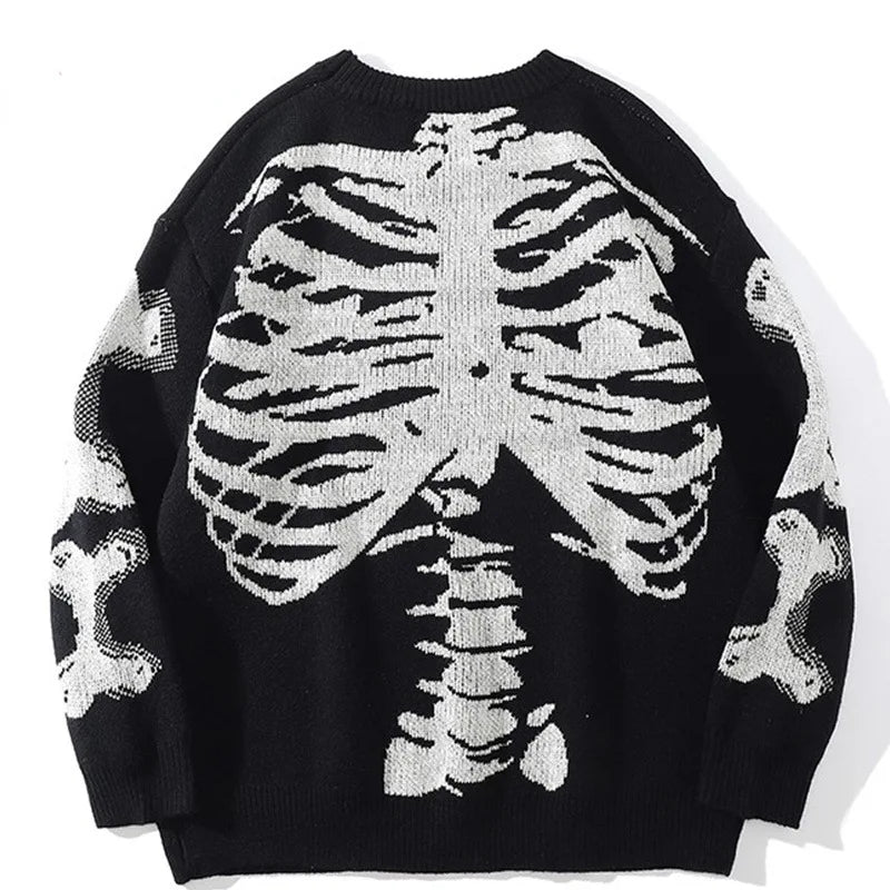 Unique Skull Print Mens Cotton Polyester Sweater