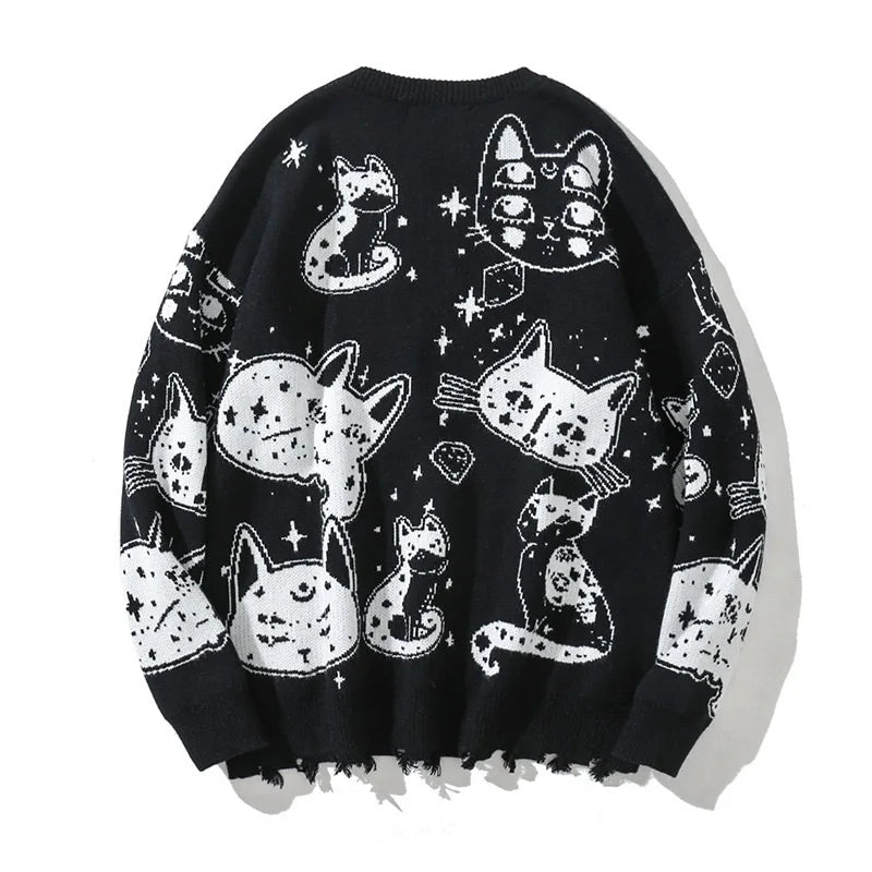 Black Cozy Oversized Sweater for Women