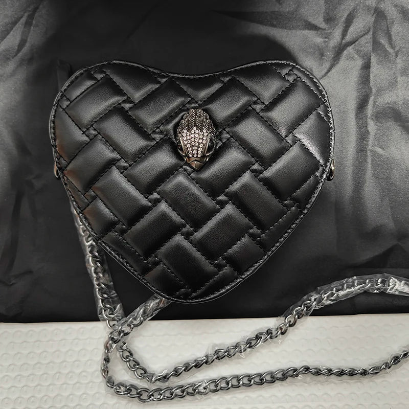 Black Womens Crossbody Shoulder Bag Premium Faux Leather