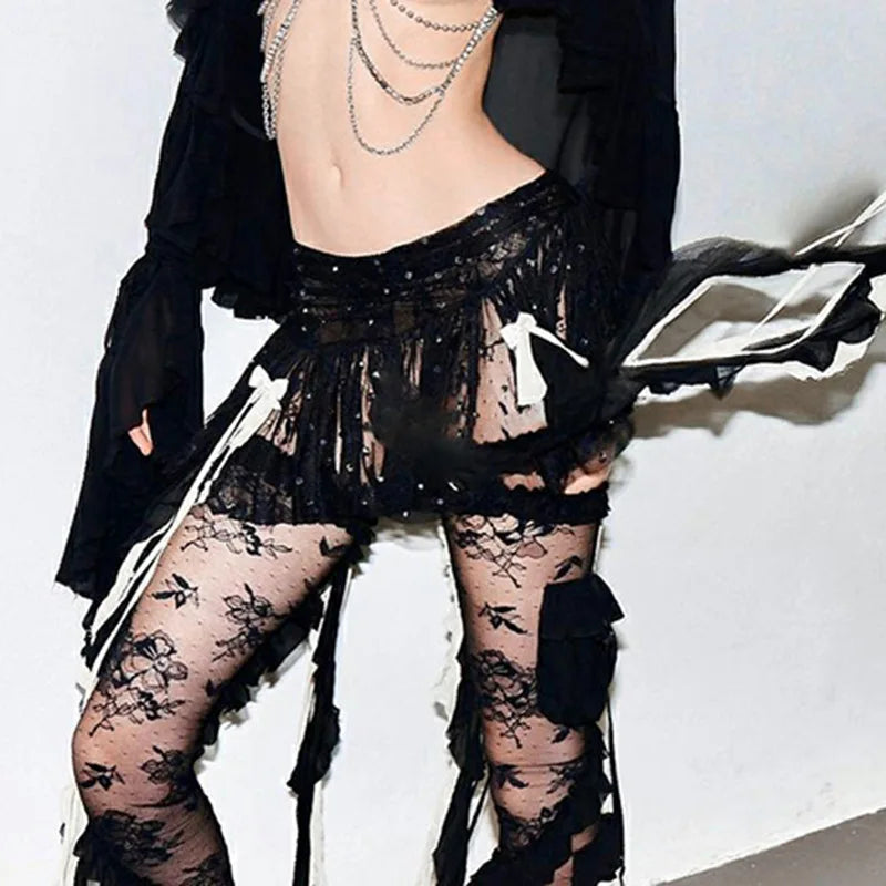 Black Mesh Womens Skirt - Premium Quality