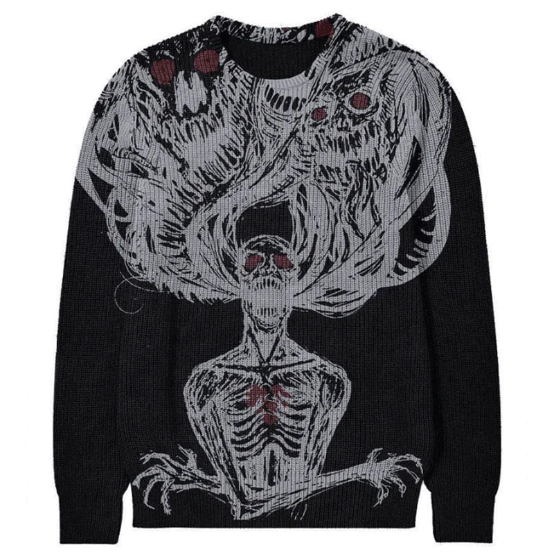 Limited Edition Gothic Style Mens Sweater - Premium Cotton Blend