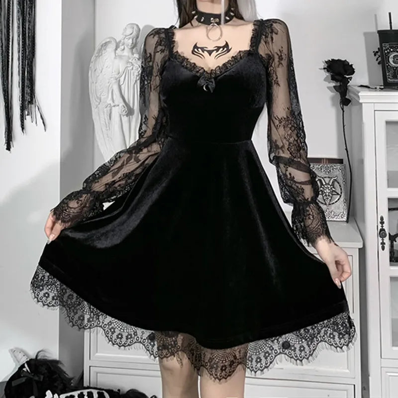 Black Velvet Dress for Women - Elegant Limited Edition Design
