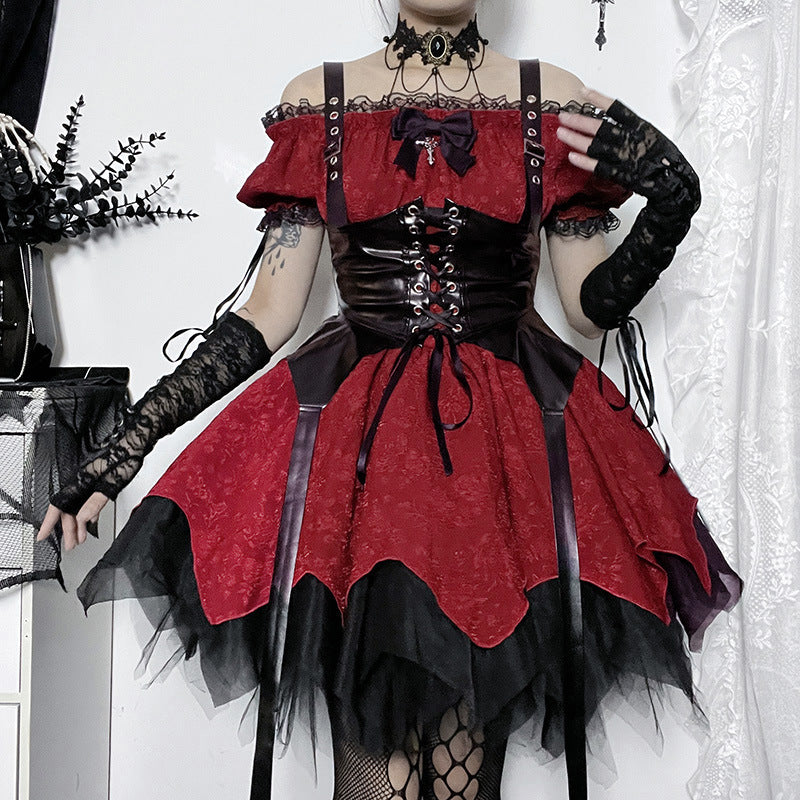 Black Gothic Womens Dress Premium Cotton Polyester Blend