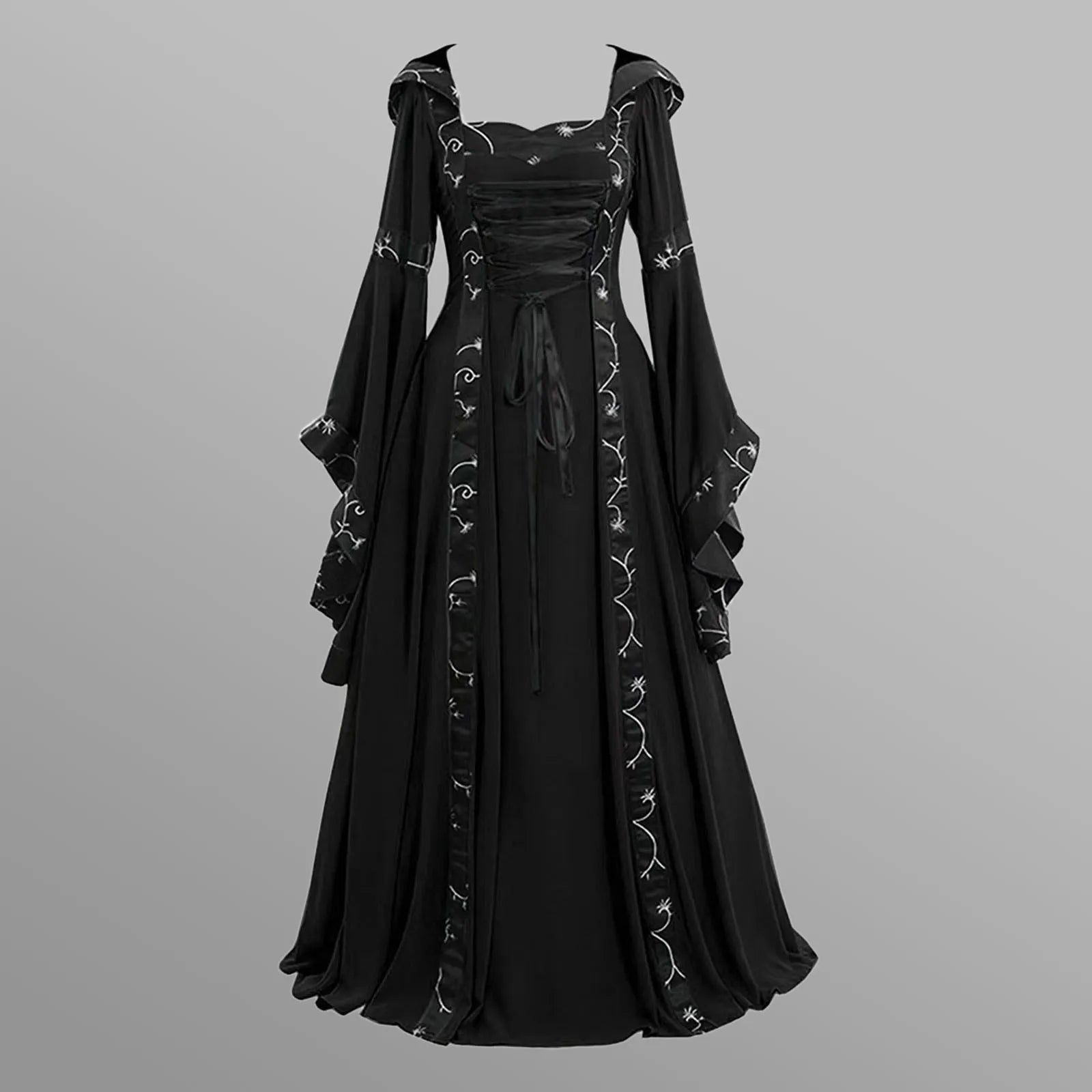 Premium Gothic Black Womens Dress