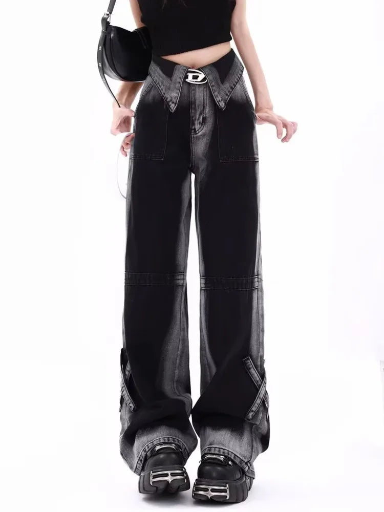 Black Baggy Womens Cotton Pants - Limited Edition