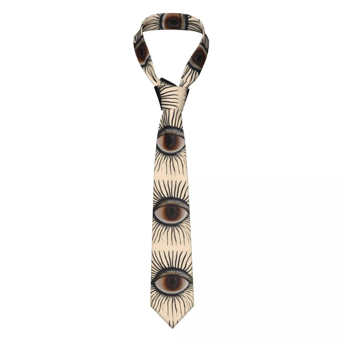 Classic White Cotton Polyester Blend Mens Tie 145cm