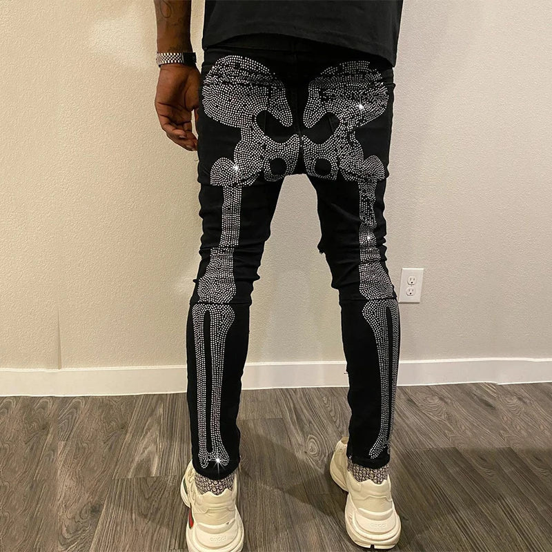 Black Slim Fit Cotton Polyester Pants for Men