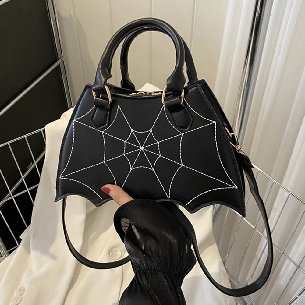 Elegant Black Gothic PU Leather Womens Bag