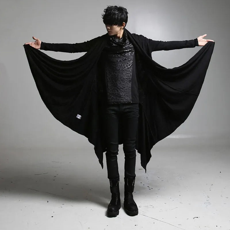 Black Premium Cotton Blend Mens Cardigan